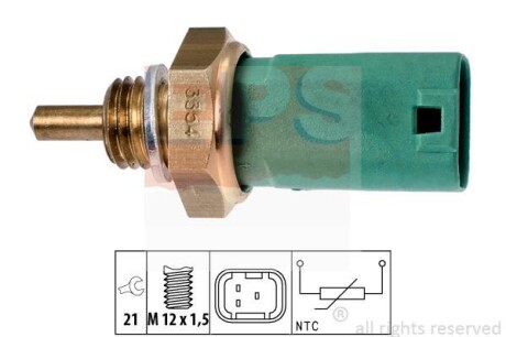 Датчик, температура охлаждающей жидкости EPS 1.830.354