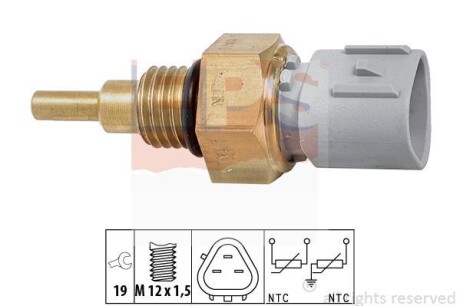Датчик, температура масла; Датчик, температура охлаждающей жидкости; Датчик, температура охлаждающей жидкости; Датчик, температура охлаждающей жидкости EPS 1.830.368 (фото 1)