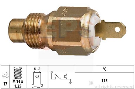 Термовыключатель, сигнальная лампа охлаждающей жидкости EPS 1.840.047 (фото 1)