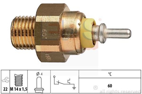 Термовыключатель, сигнальная лампа охлаждающей жидкости EPS 1.840.120