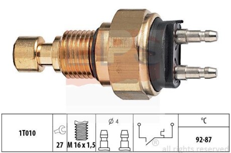 Термовыключатель, вентилятор радиатора EPS 1.850.036