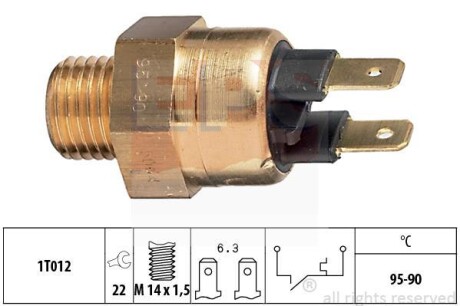 Термовыключатель, вентилятор радиатора EPS 1.850.064 (фото 1)