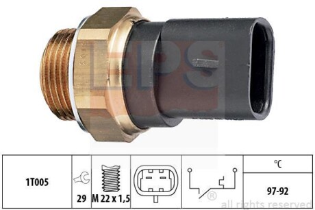 Термовыключатель, вентилятор радиатора EPS 1.850.103 (фото 1)