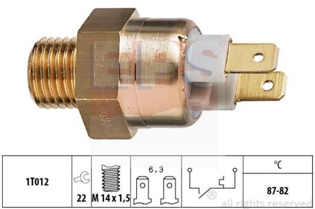 Термовыключатель, вентилятор радиатора EPS 1.850.146