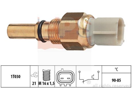 Термовыключатель, вентилятор радиатора EPS 1.850.151