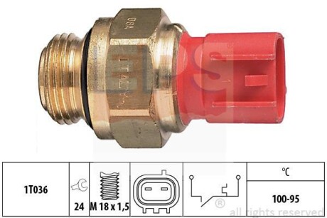 Термовыключатель, вентилятор радиатора EPS 1.850.186