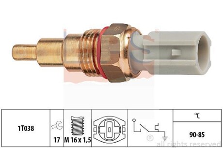 Термовыключатель, вентилятор радиатора EPS 1.850.205