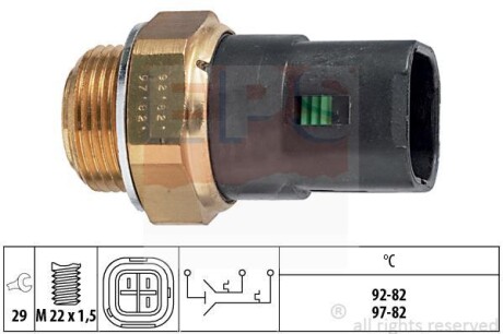 Термовыключатель, вентилятор радиатора EPS 1.850.628