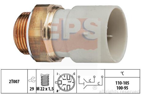 Термовыключатель, вентилятор радиатора EPS 1.850.689