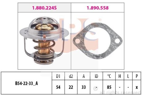 Термостат, охлаждающая жидкость EPS 1.880.224