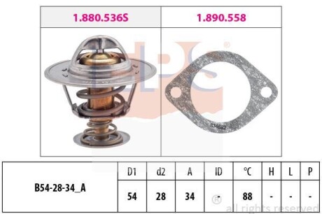 Термостат, охлаждающая жидкость EPS 1.880.536
