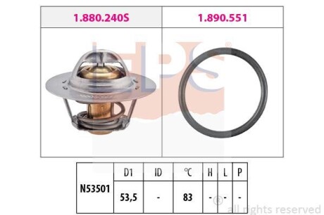 Термостат, охлаждающая жидкость EPS 1.880.654
