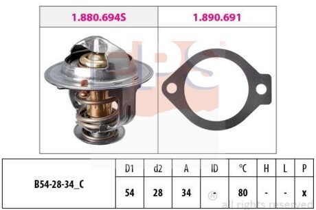 Термостат, охлаждающая жидкость EPS 1.880.694