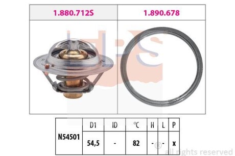 Термостат, охлаждающая жидкость EPS 1.880.713
