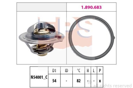Термостат, охлаждающая жидкость EPS 1.880.727