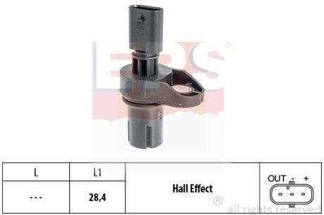 Датчик, положение распределительного вала EPS 1.953.757