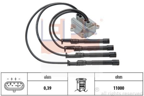 RENAULT котушка запалювання з пвн Clio,Kangoo 1,0-1,2 16V 01- EPS 1.970.419