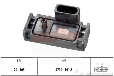 Датчик, давление во впускном газопроводе EPS 1.993.007