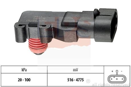 Датчик, давление во впускном газопроводе EPS 1.993.011