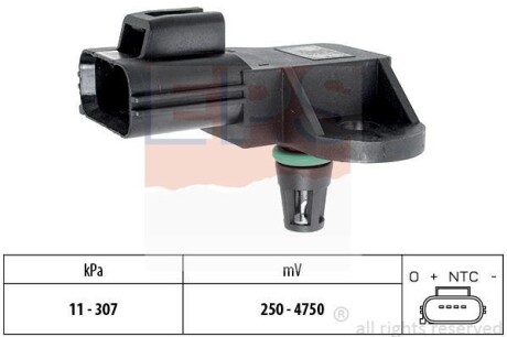 Датчик давления воздуха, высотный корректор; Датчик, давление во впускном газопроводе EPS 1.993.205