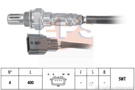 Лямбда-зонд (4-х конт.) Dacia Logan 1.0 16-/Nissan Micra 1.0/1.2 11-/Qashqai 2.0 14-/X-Trail 2.0 14-/Renault Clio 1.0 19- EPS 1.998.225