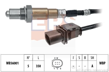 RENAULT Лямбда-зонд FORD, JEEP, OPEL, AUDI, HONDA, KIA, PORSCHE, FIAT, HYUNDAI, NISSAN EPS 1.998.389 (фото 1)