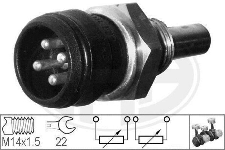 Датчик, температура охлаждающей жидкости ERA 330334 (фото 1)