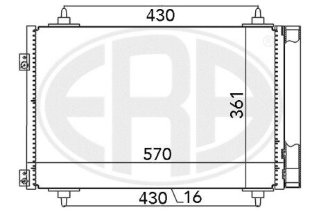 Радіатор кондиціонера ERA 667013