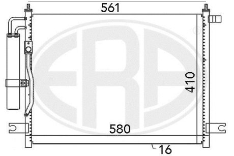 Радіатор кондиціонера ERA 667034