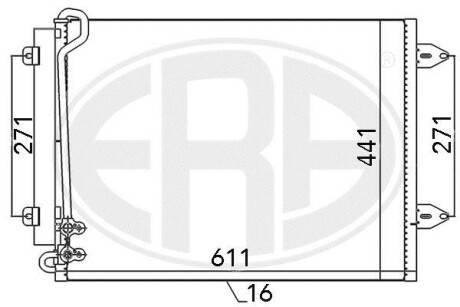 Радіатор кондиціонера ERA 667044