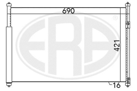 Радіатор кондиціонера ERA 667080