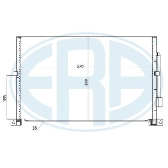 Радіатор кондиціонера ERA 667280
