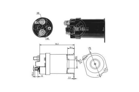 Втягуюче реле стартера ERA ZM556