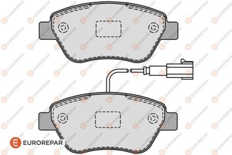 FIAT гальмівна колодка передн.Doblo 1.3JTD 1.9JTD 1.4i 05- EUROREPAR 1617262180 (фото 1)