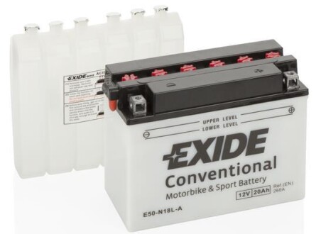 AKUMULATOR MOTOR 12V 20AH 260A Y50-N18L-A/E50-N18L-A [205X90X162] EXIDE E50N18LA