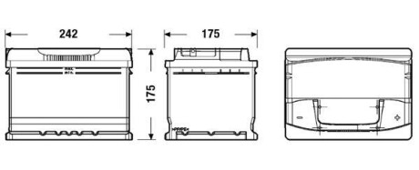 Стартерная аккумуляторная батарея EXIDE EA602 (фото 1)