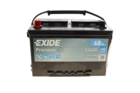 Стартерная батарея (аккумулятор) EXIDE EA681