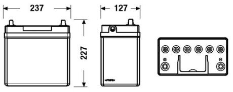 Аккумулятор EXIDE EB457