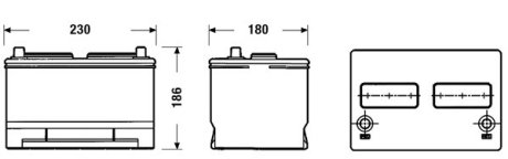 Акумулятор 12В 85Агод./800А EXIDE EB858