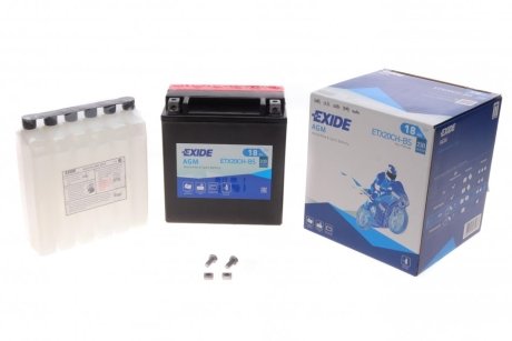 AKUMULATOR MOTOR B/O 12V 18AH 230A YTX20CH-BS/ETX20CH-BS [150X87X161] EXIDE ETX20CHBS (фото 1)