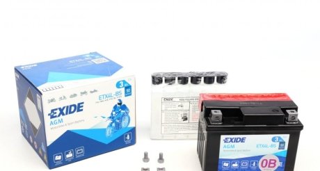 Стартерна батарея (акумулятор) EXIDE ETX4LBS (фото 1)