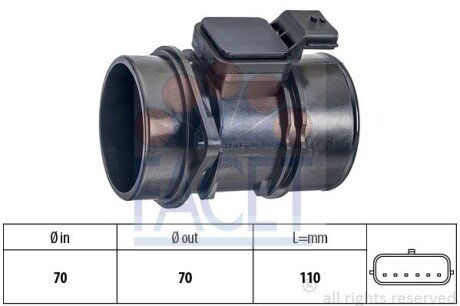 Датчик расхода воздуха FACET 101363