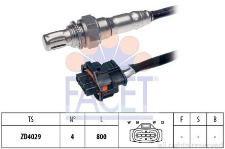Датчик кисню (лямбда-зонд) Opel Astra G, Vectra C 1.8 16V (10.7342) FACET 107342