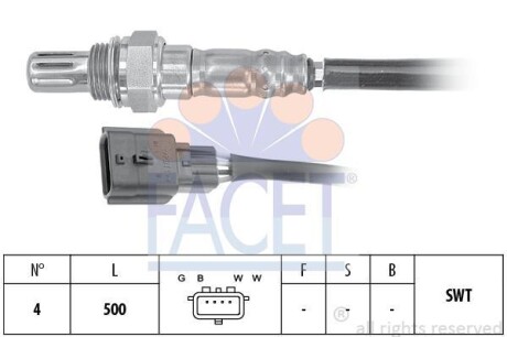 Датчик кислорода Captur 0.9 Tce, 1.2 Tce (13-) FACET 108094