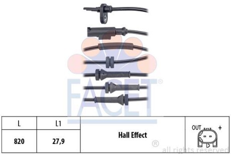 Датчик швидкості (abs) FACET 21.0140 (фото 1)