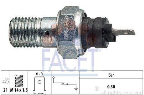 Датчик давления масла FACET 70003