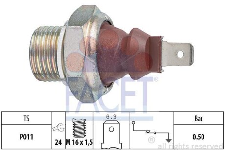 Датчик давления масла FACET 70124