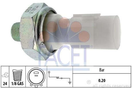 Датчик давления масла FACET 70182