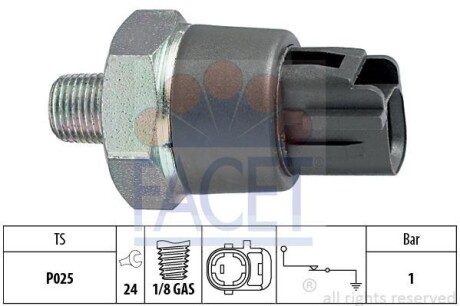 Датчик тиску мастила FACET 70188