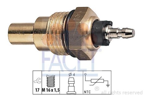 Температурный датчик охлаждающей жидкости FACET 73009 (фото 1)